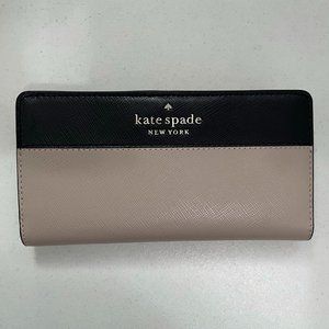 Kate Spade large slim bifold wallet-Staci colorblk